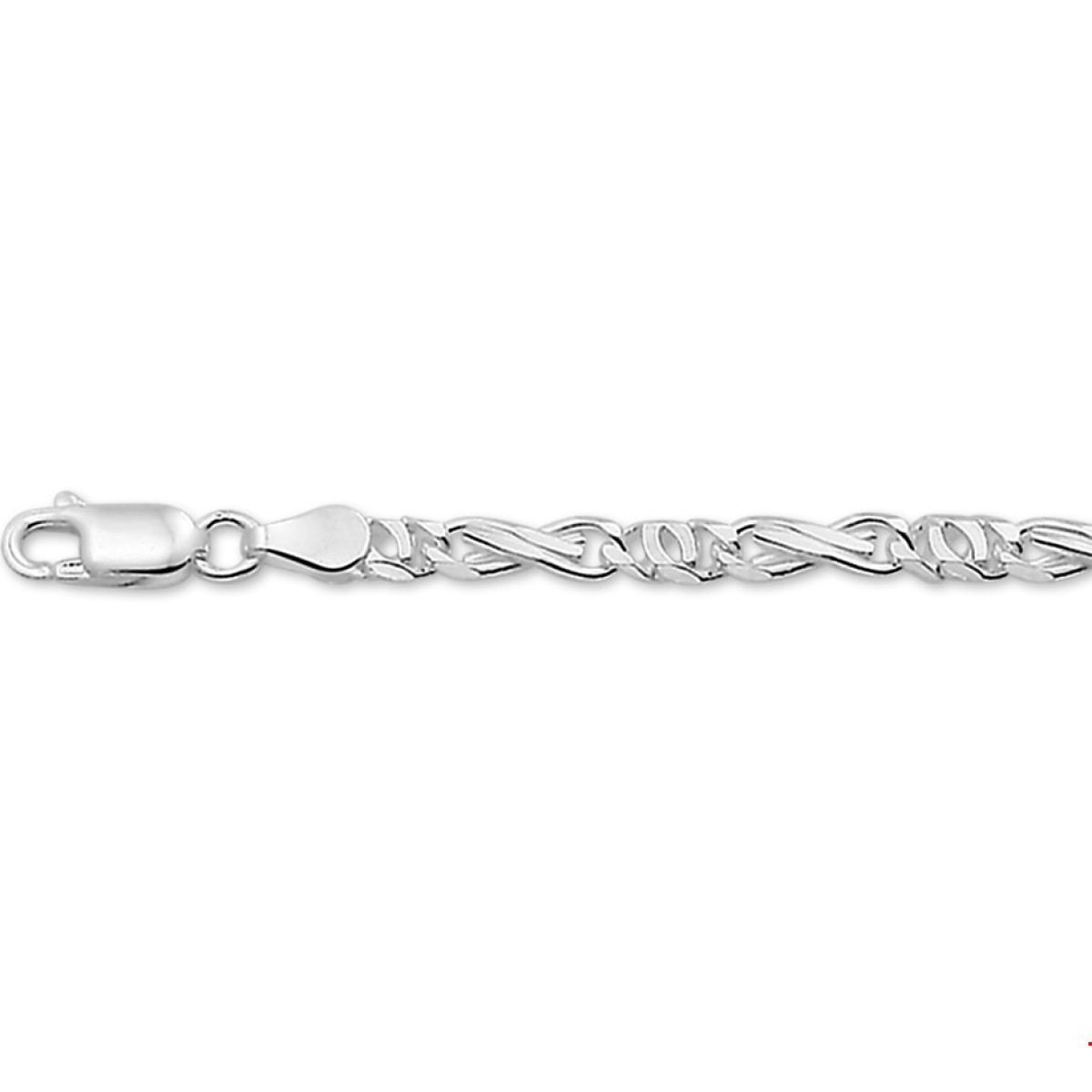 Valkenoog zilveren schakelarmbandje 19 cm