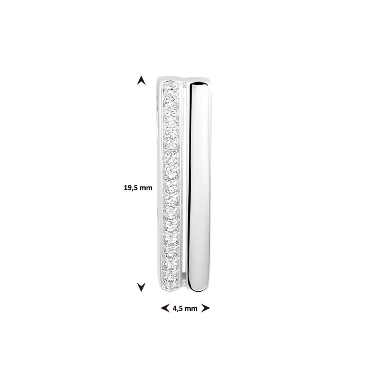 Witgouden diamanten hanger