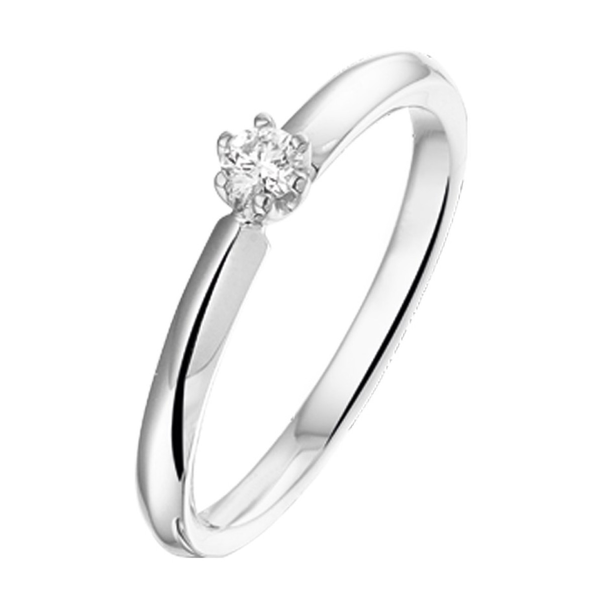 Witgouden diamanten ring 0.1 crt