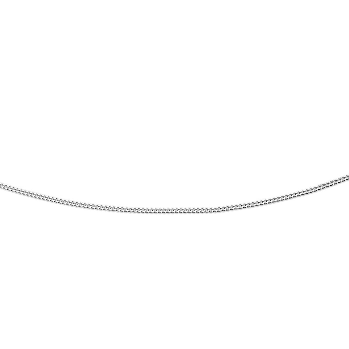 Witgouden gourmet ketting 0.8 mm