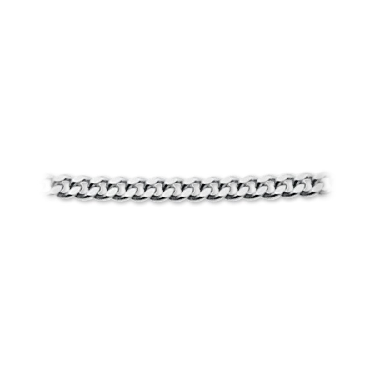 Witgouden gourmet ketting 0.8 mm