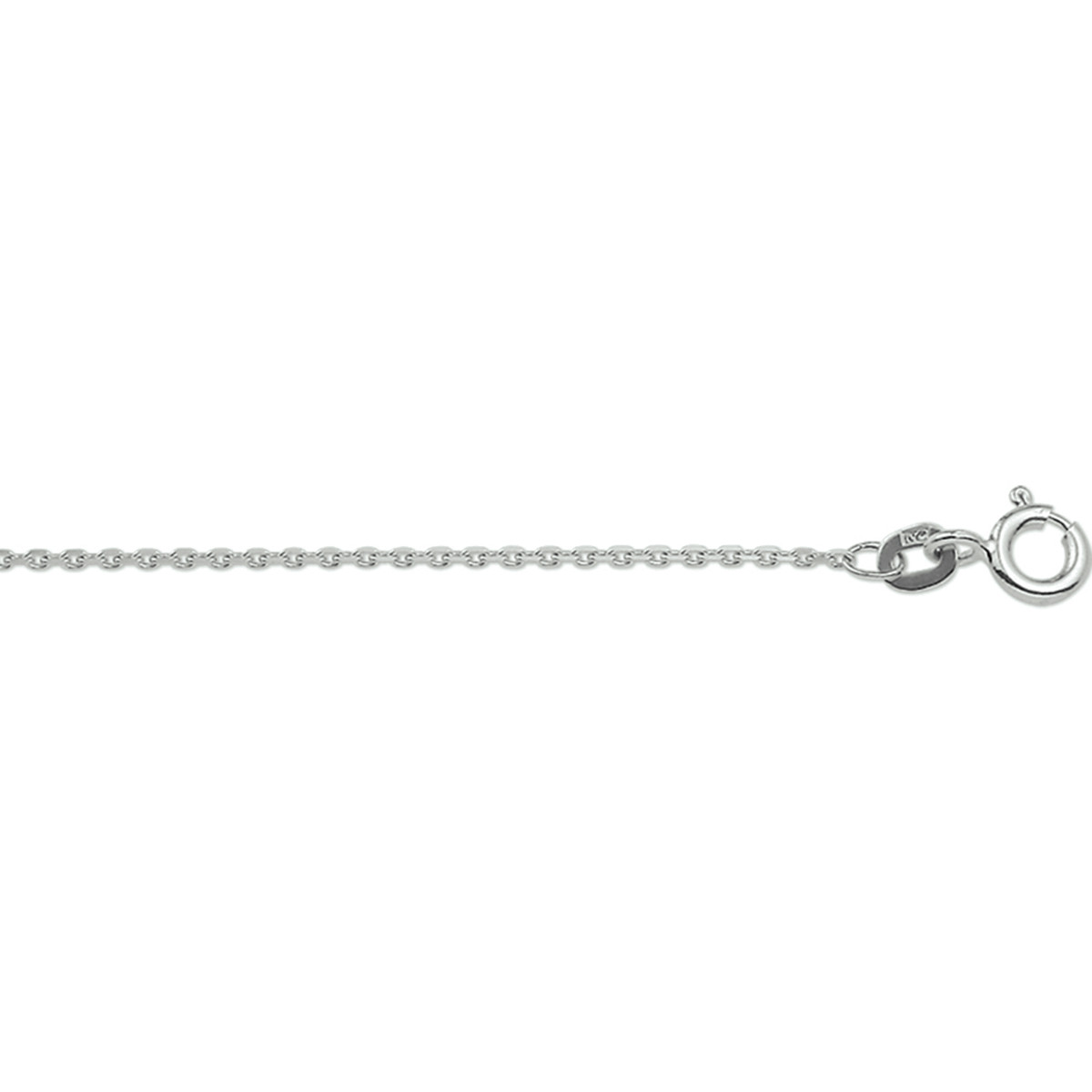 Witgouden ketting met ankerschakels 14-karaat 1.1 mm breed - Lengte 41-43-45 cm