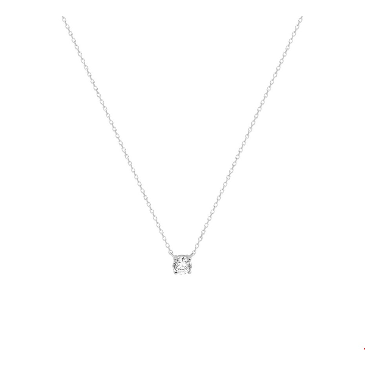 Witgouden ketting met zirkonia