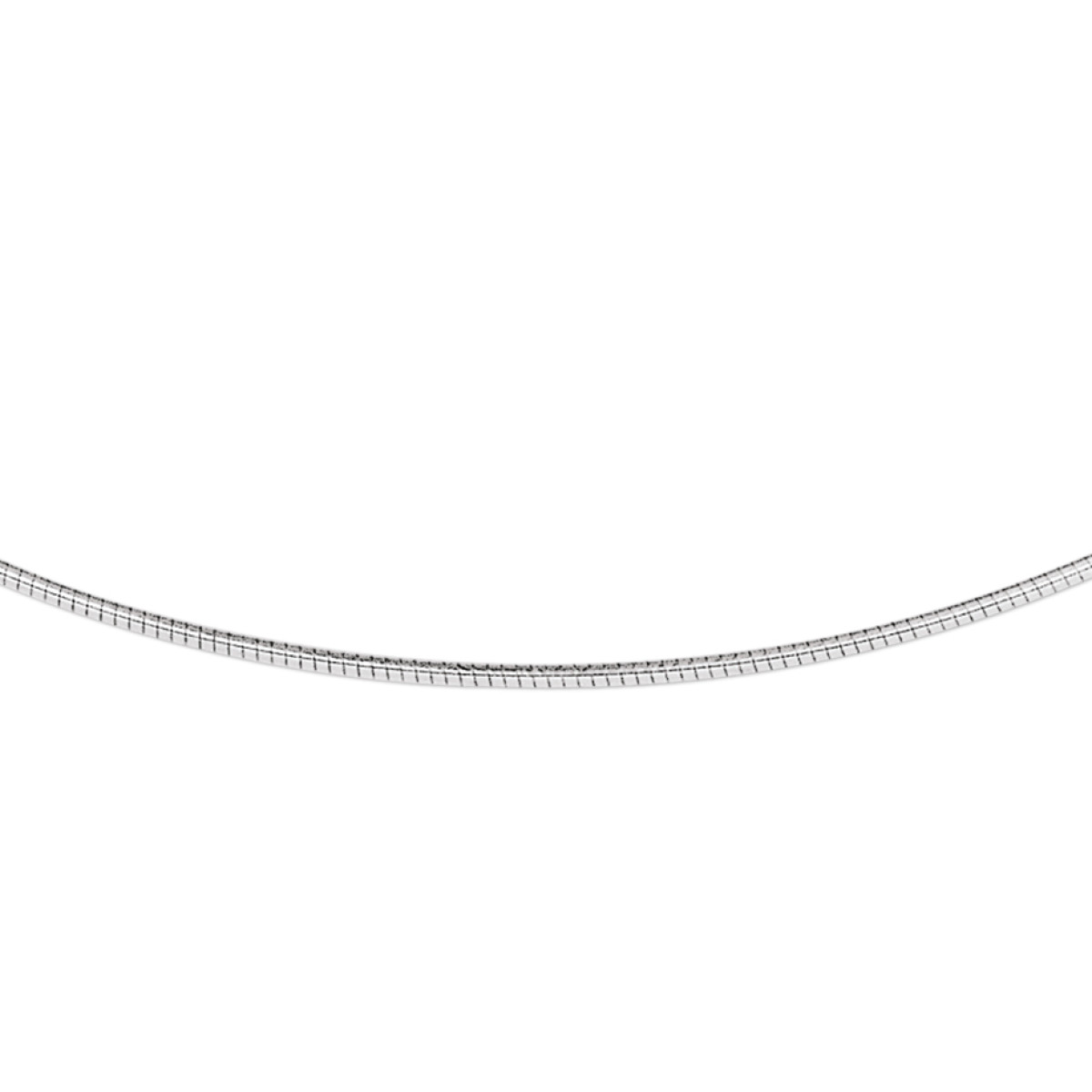 Witgouden ketting omega 1.1 mm