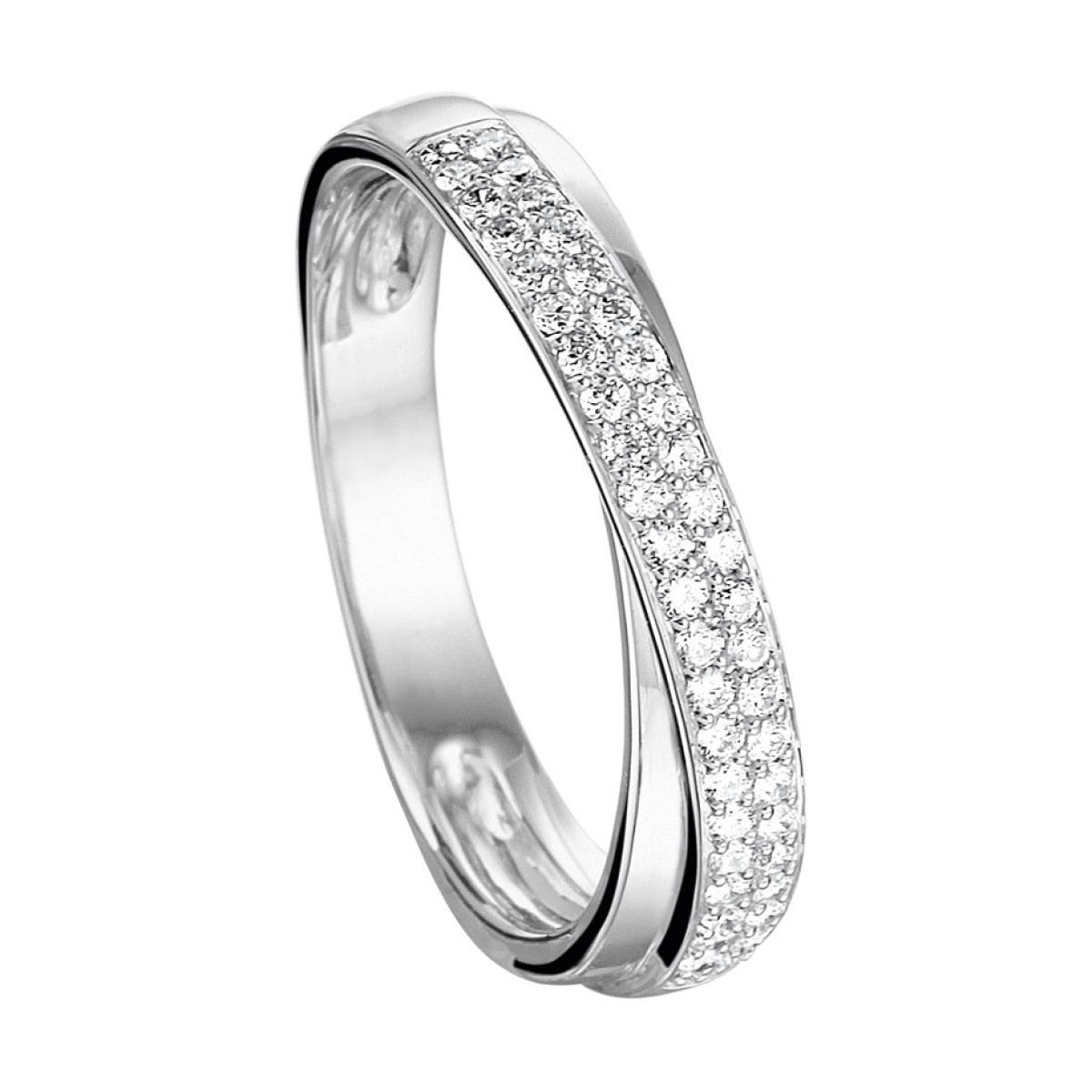 Witgouden ring diamant 0.29 crt