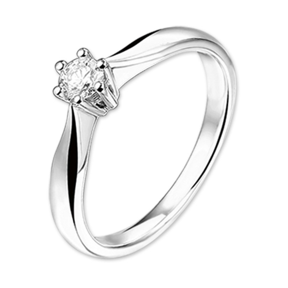 Witgouden ring met diamanten 0.25 crt