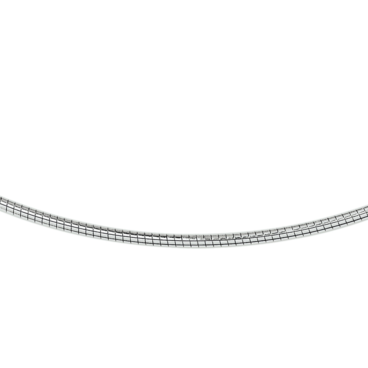 Witgouden ronde omega ketting 1.75 mm