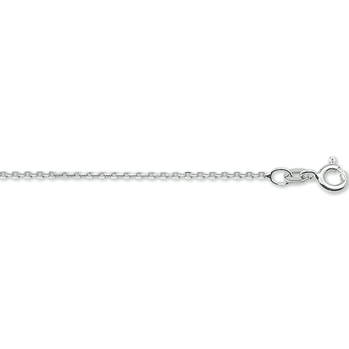 Witgouden schakelketting anker 1.1 mm