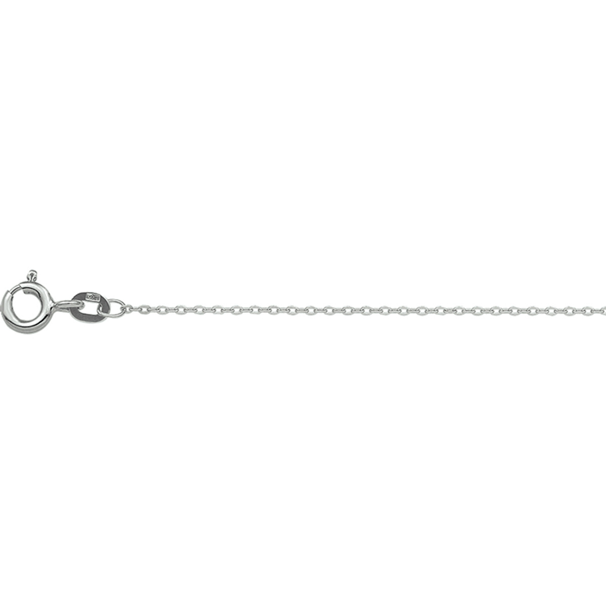 Witgouden schakelketting anker 1 mm