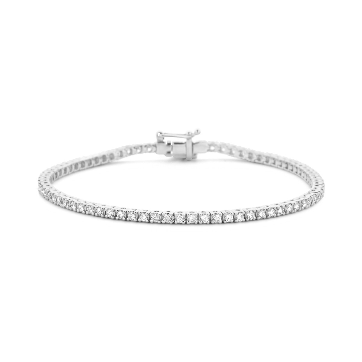 Witgouden tennisarmband diamant 2.00 crt - Lengte 17.5 cm