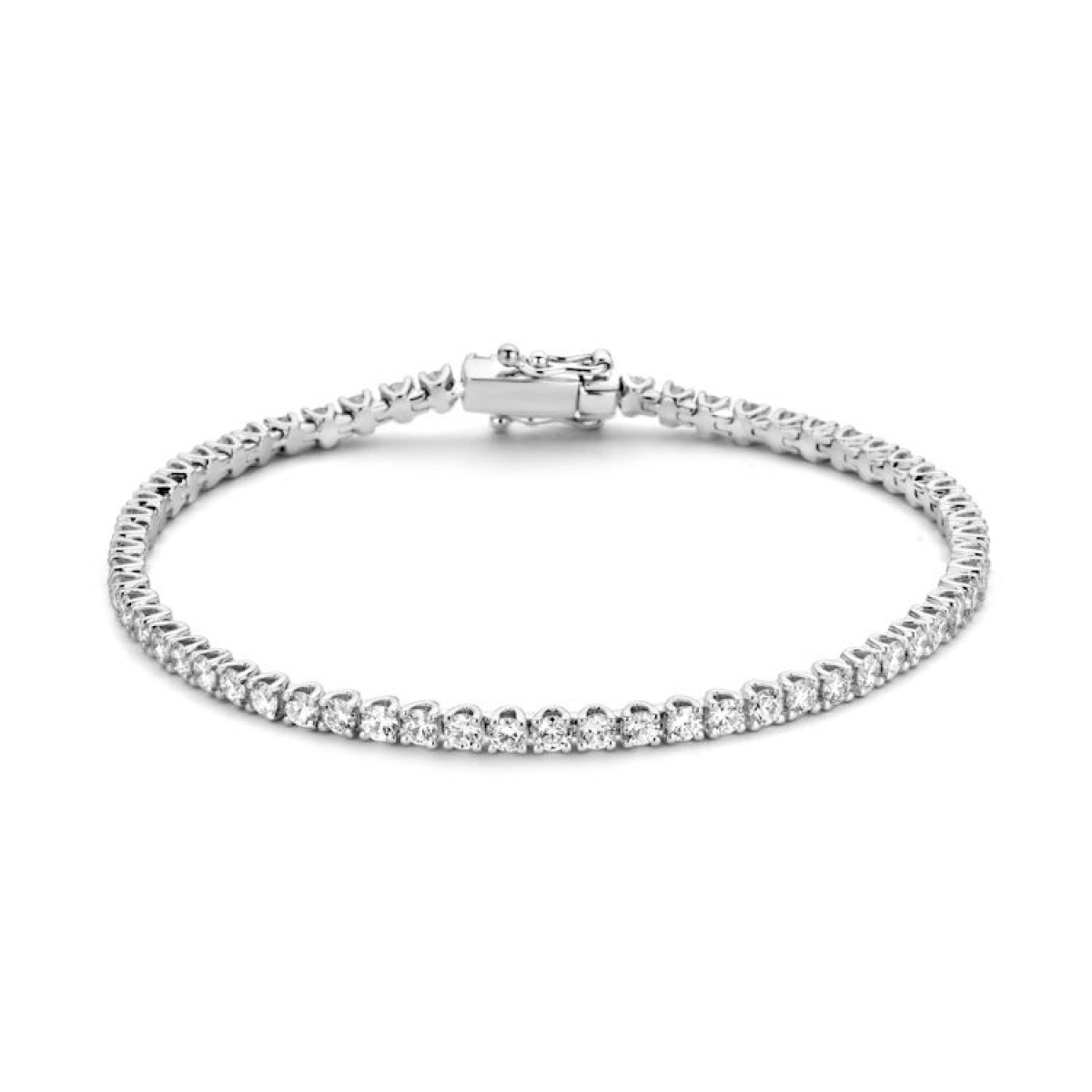 Witgouden tennisarmband diamant 3.01 crt