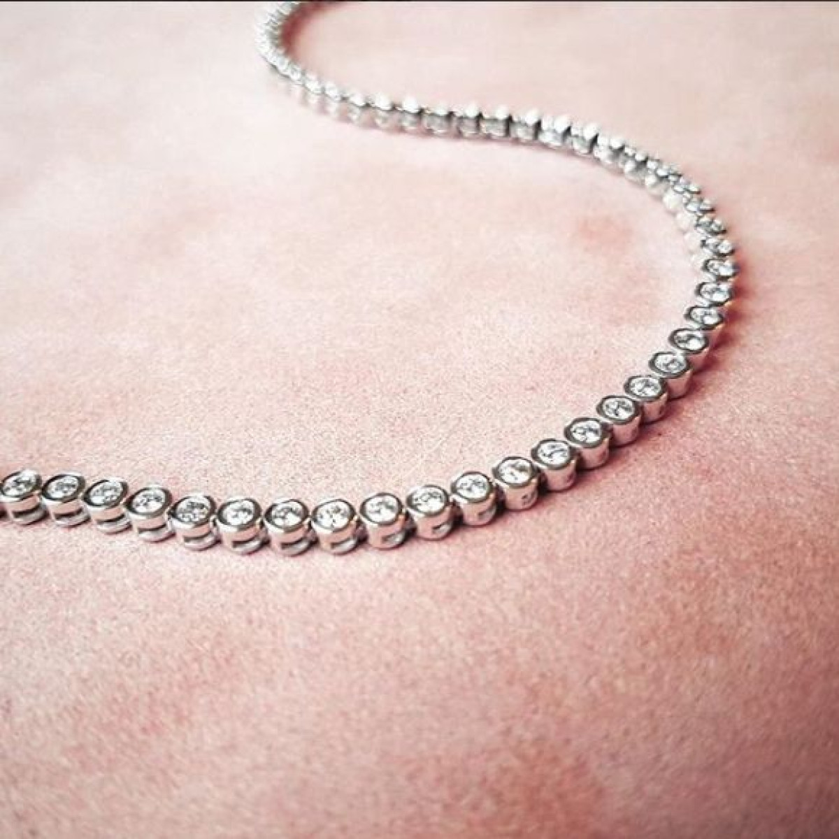 Witgouden tennisarmband diamant rond 1.00 crt