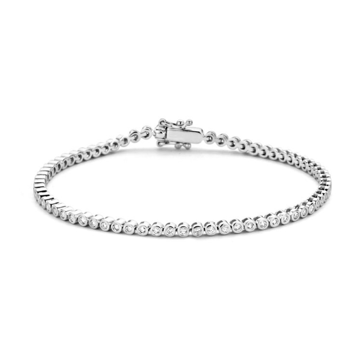 Witgouden tennisarmband diamant rond 1.00 crt