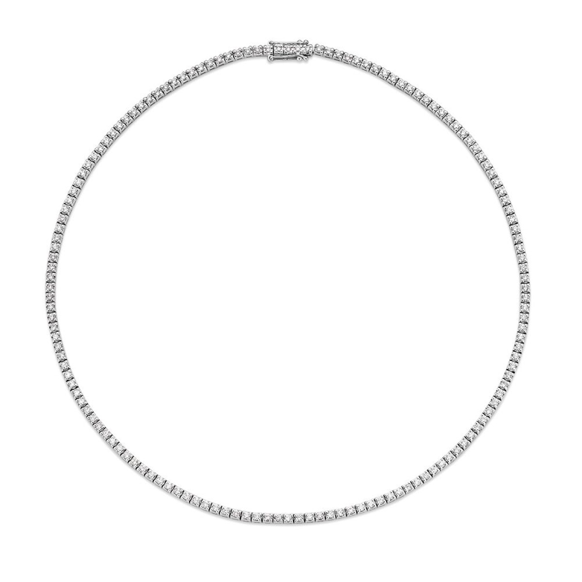 Witgouden tenniscollier met diamant 2.88 crt
