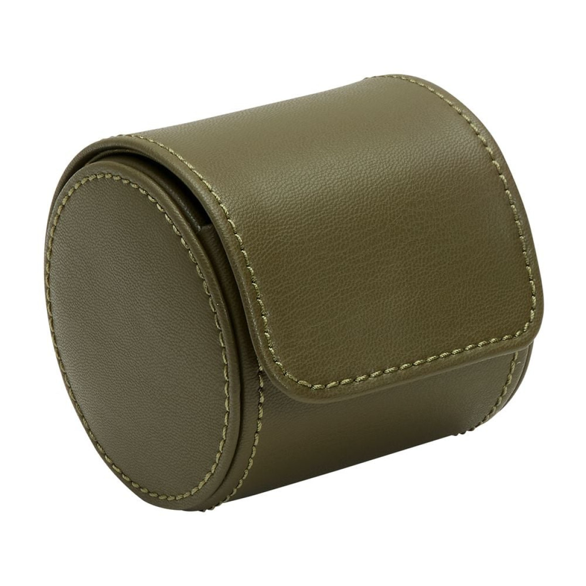WOLF1834 Earth 190841 groene watch roll van vegan appelleer met druksluiting - voor 1 horloge