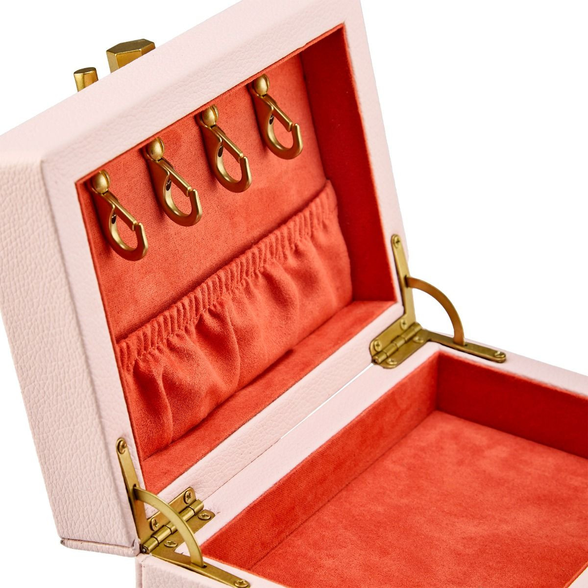 WOLF1834 Marla Aaron 730300 roze jewelry box van vegan leer met oranje binnenzijde