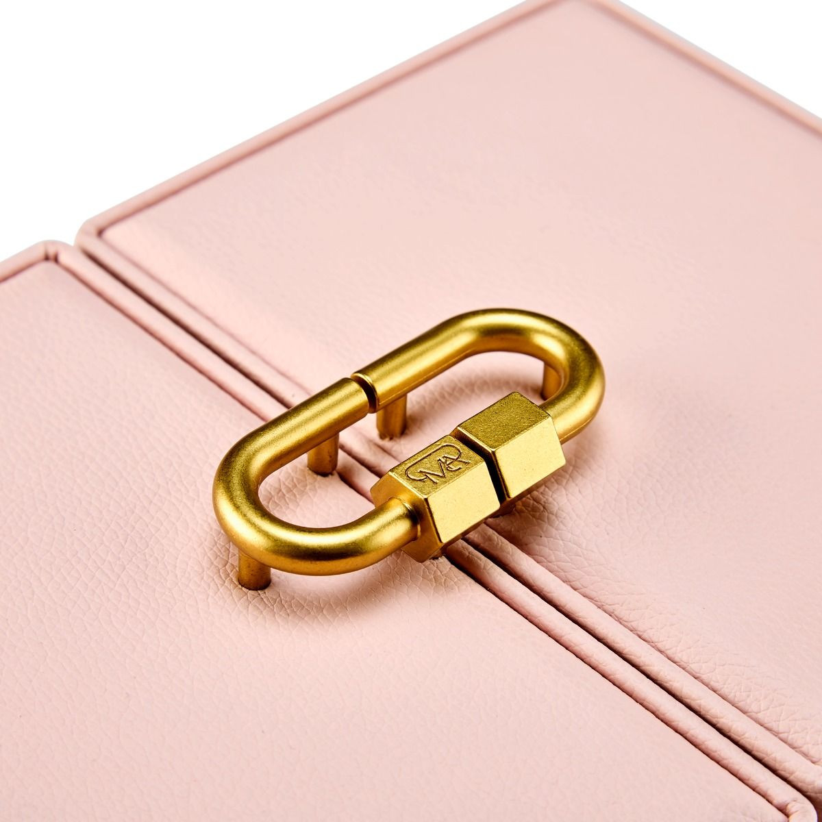 WOLF1834 Marla Aaron 730300 roze jewelry box van vegan leer met oranje binnenzijde