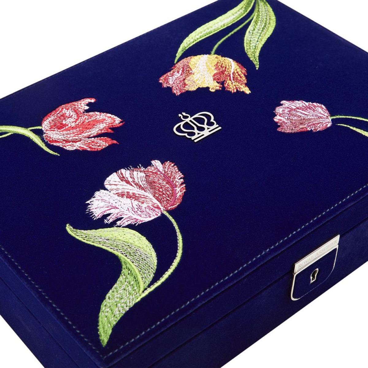 WOLF1834 Royal Asscher medium jewelry box met tulpen