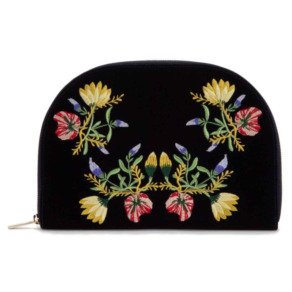 WOLF1834 Zoe bloemen sieradenreisetui van blauw fluweel