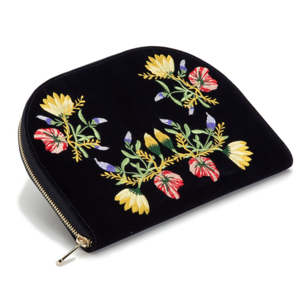 WOLF1834 Zoe bloemen sieradenreisetui van blauw fluweel