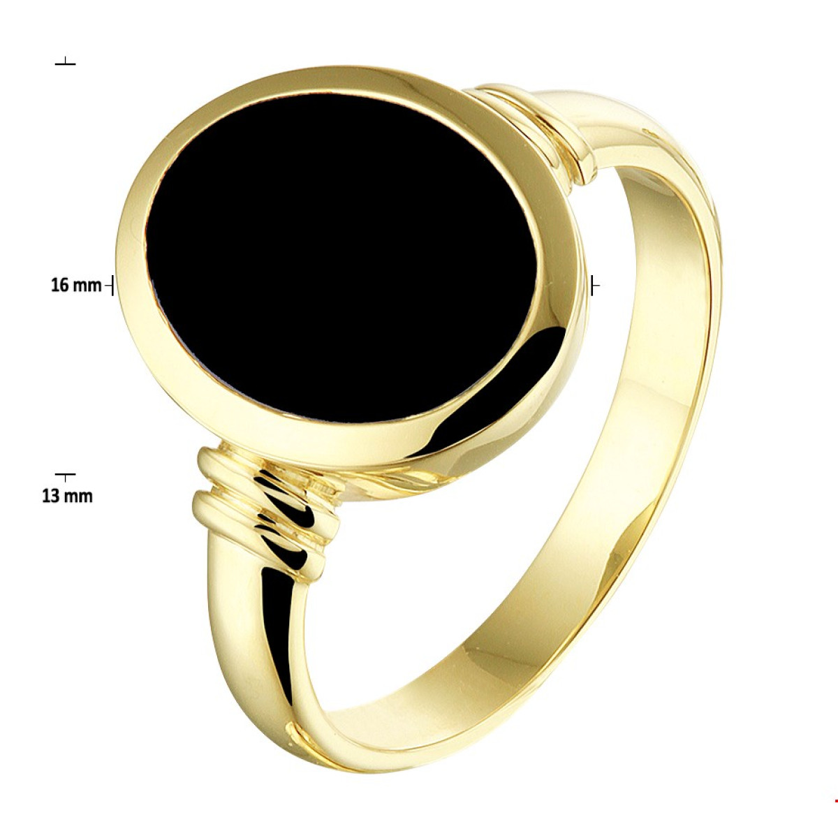 Zegelring goud heren massief