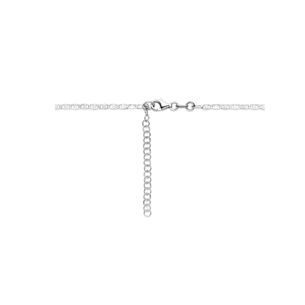 Zilveren 925 ketting met ronde imitatieparels 2.5 mm breed - Lengte 70-75 cm