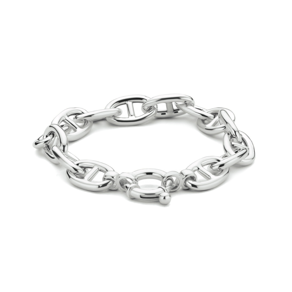 Zilveren ankerarmband 10.3 mm gerhodineerd - Lengte 19 cm