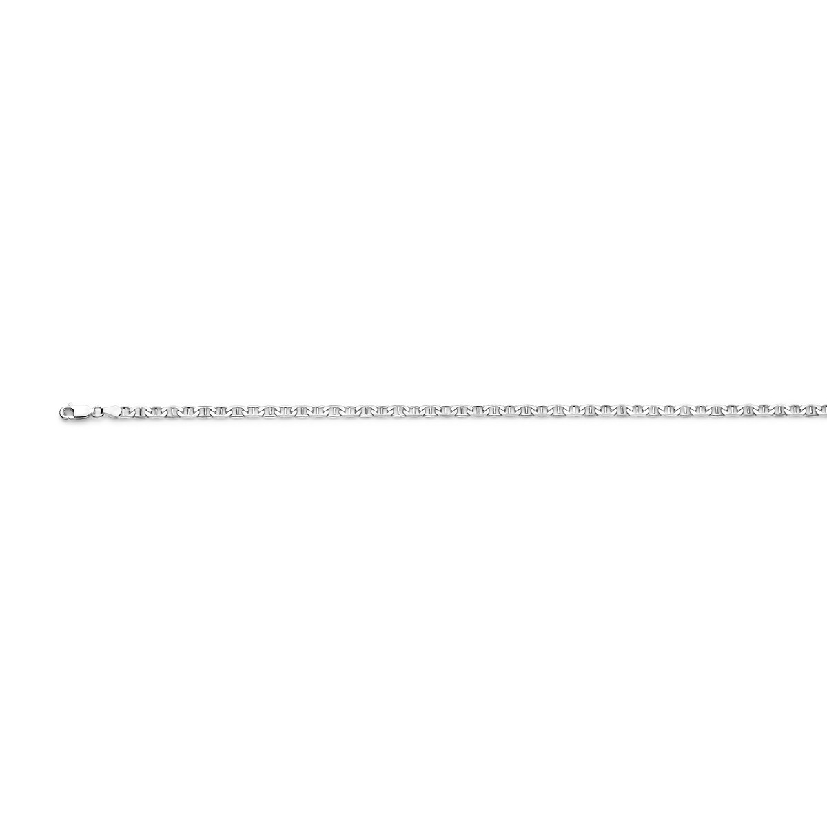 Zilveren ankerketting voor heren van 3.8 mm breed - lengte 60 cm