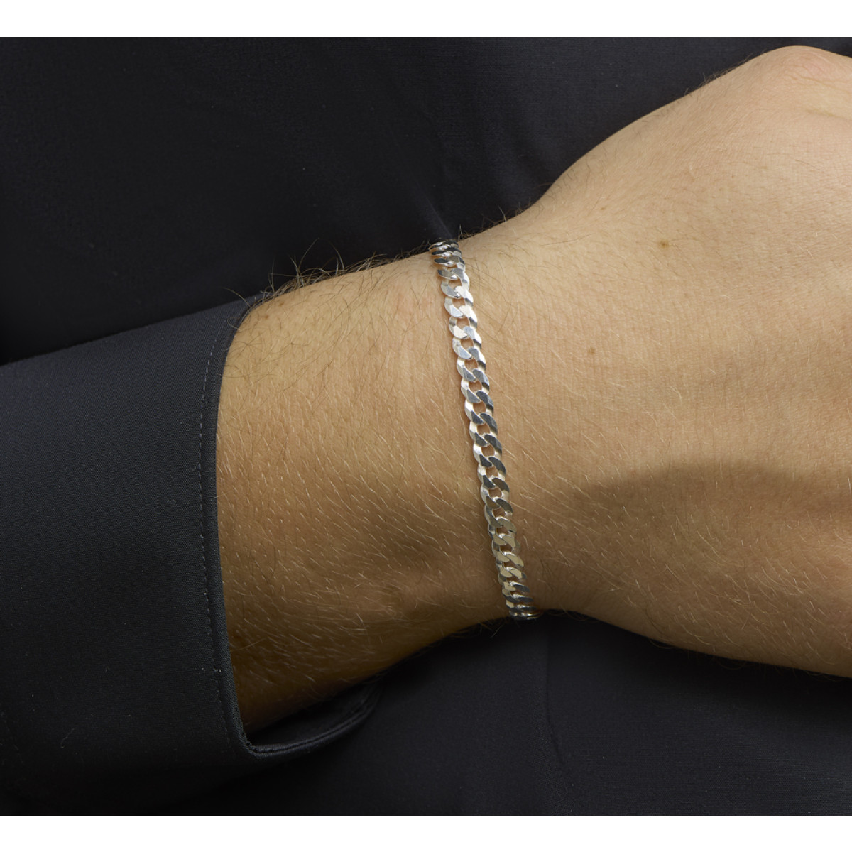 Zilveren armband heren gourmet 5.4 mm