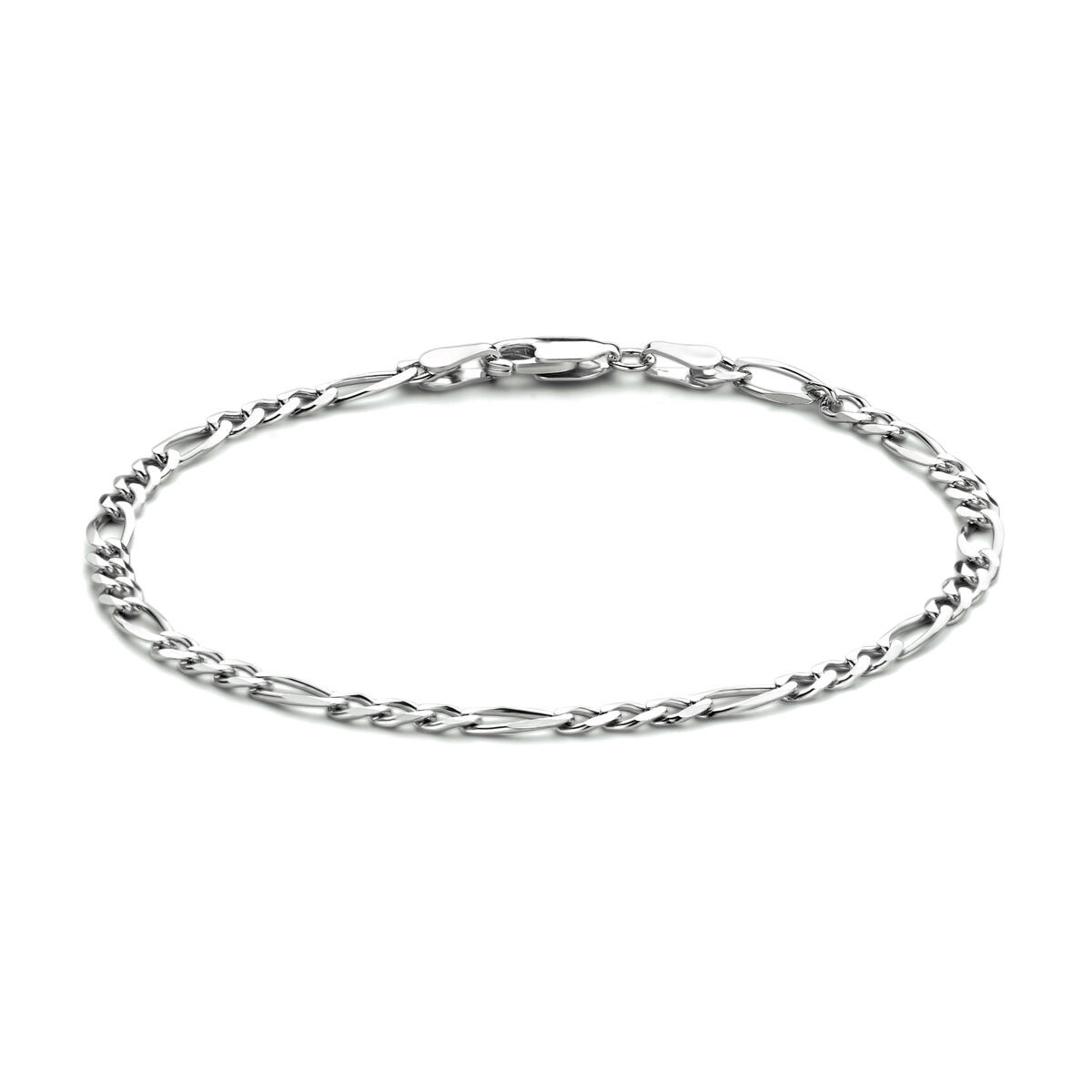 Zilveren armband met figaroschakel 3.3 mm 19 cm