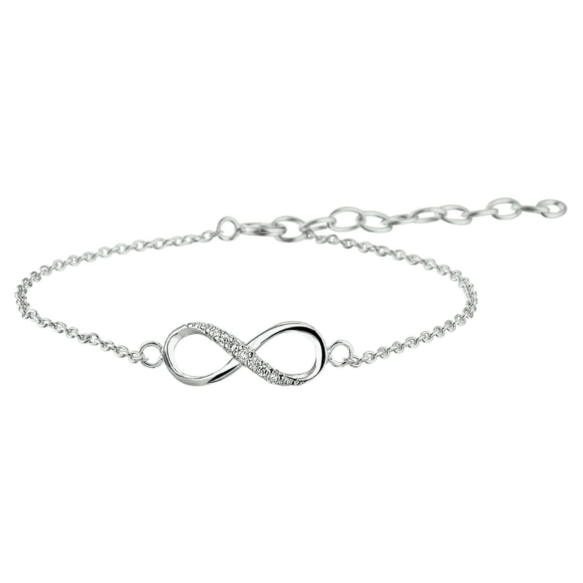 Zilveren armband met infinity 1.2 mm