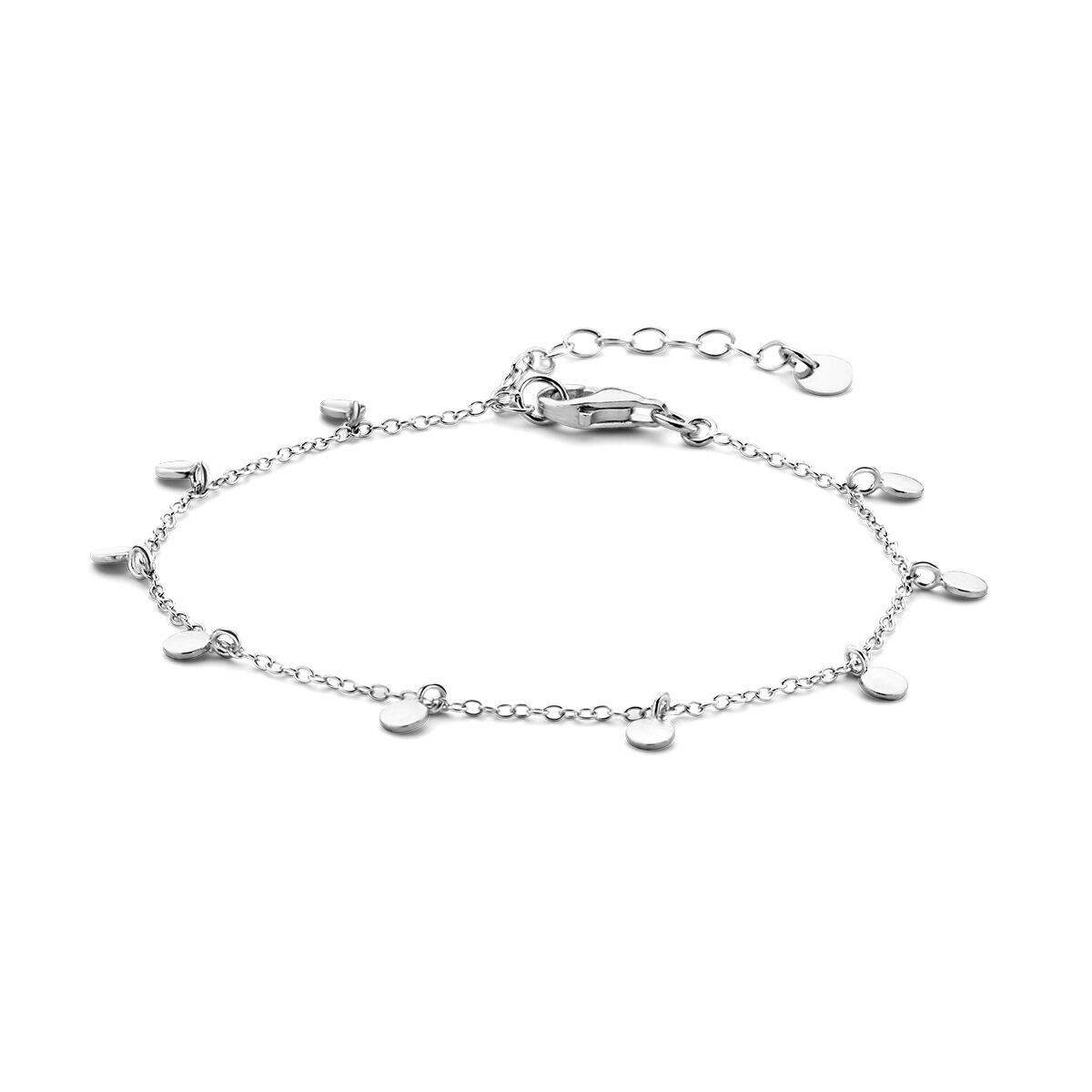 Zilveren armband met rondjes 16-19 cm