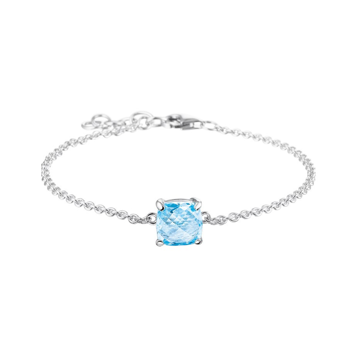 Zilveren armband met topaas 16-18 cm