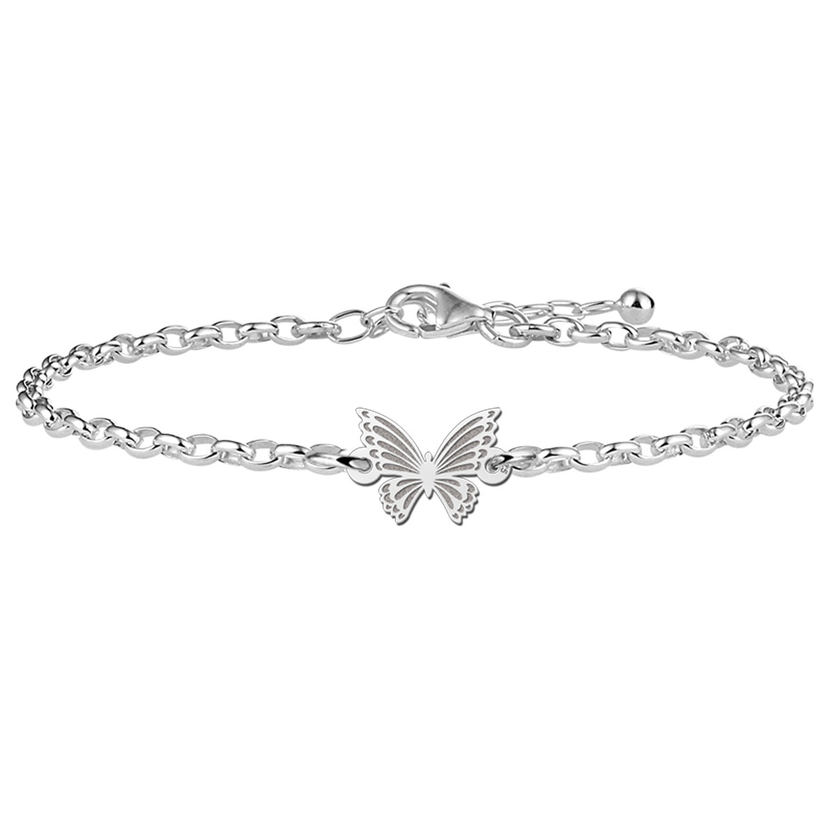 Zilveren armband met vlinder