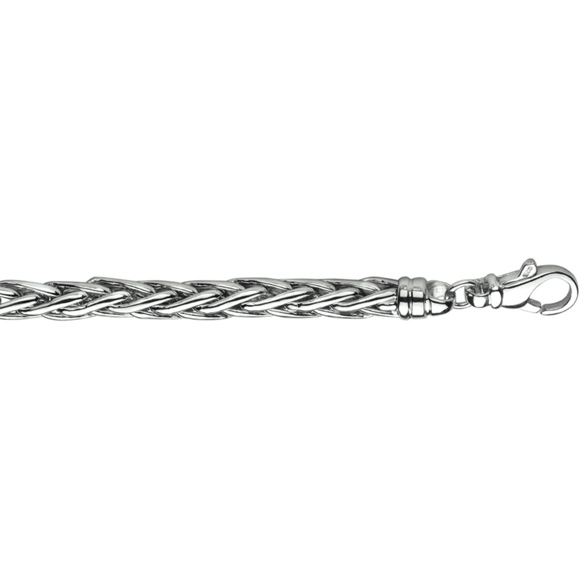 Zilveren armband met vossenstaart schakel 6.0 mm - Lengte 19 cm