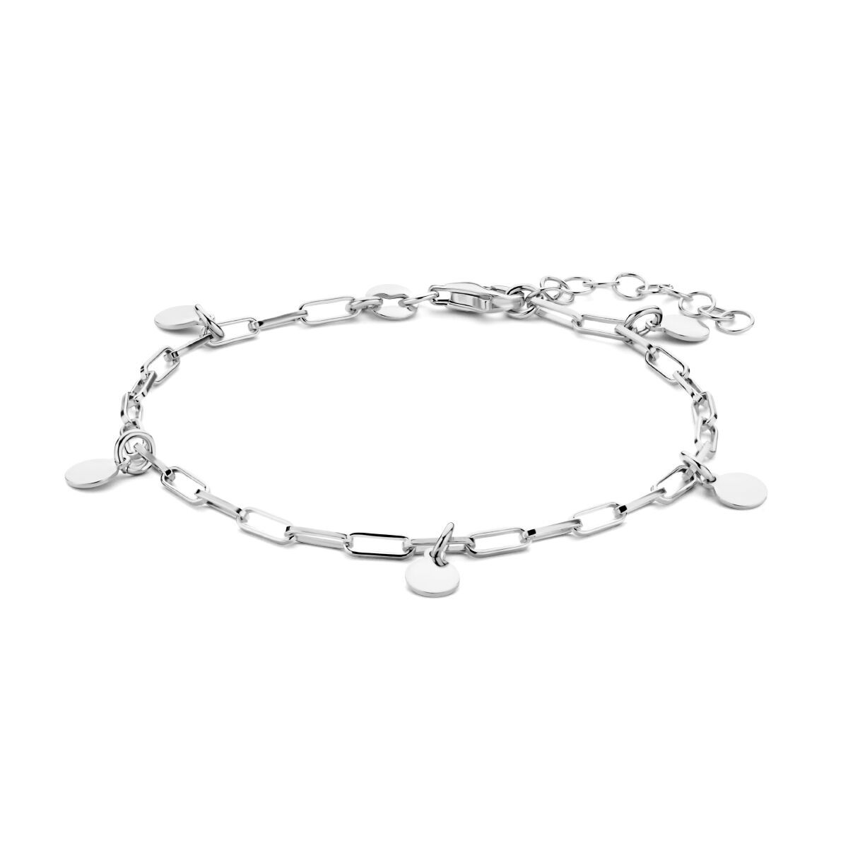 Zilveren armband paperclipschakel 2.8 mm 16-19 cm