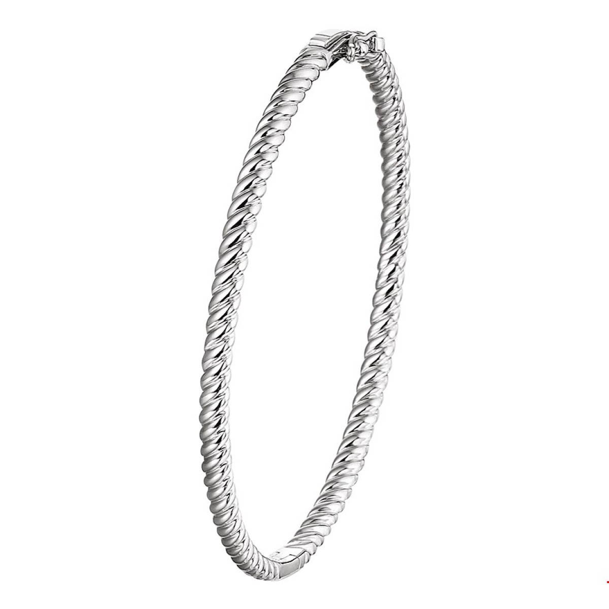 Zilveren bangle scharnier 4.0 x 60 mm