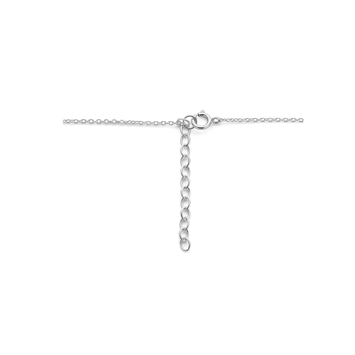 Zilveren collier met balkjes