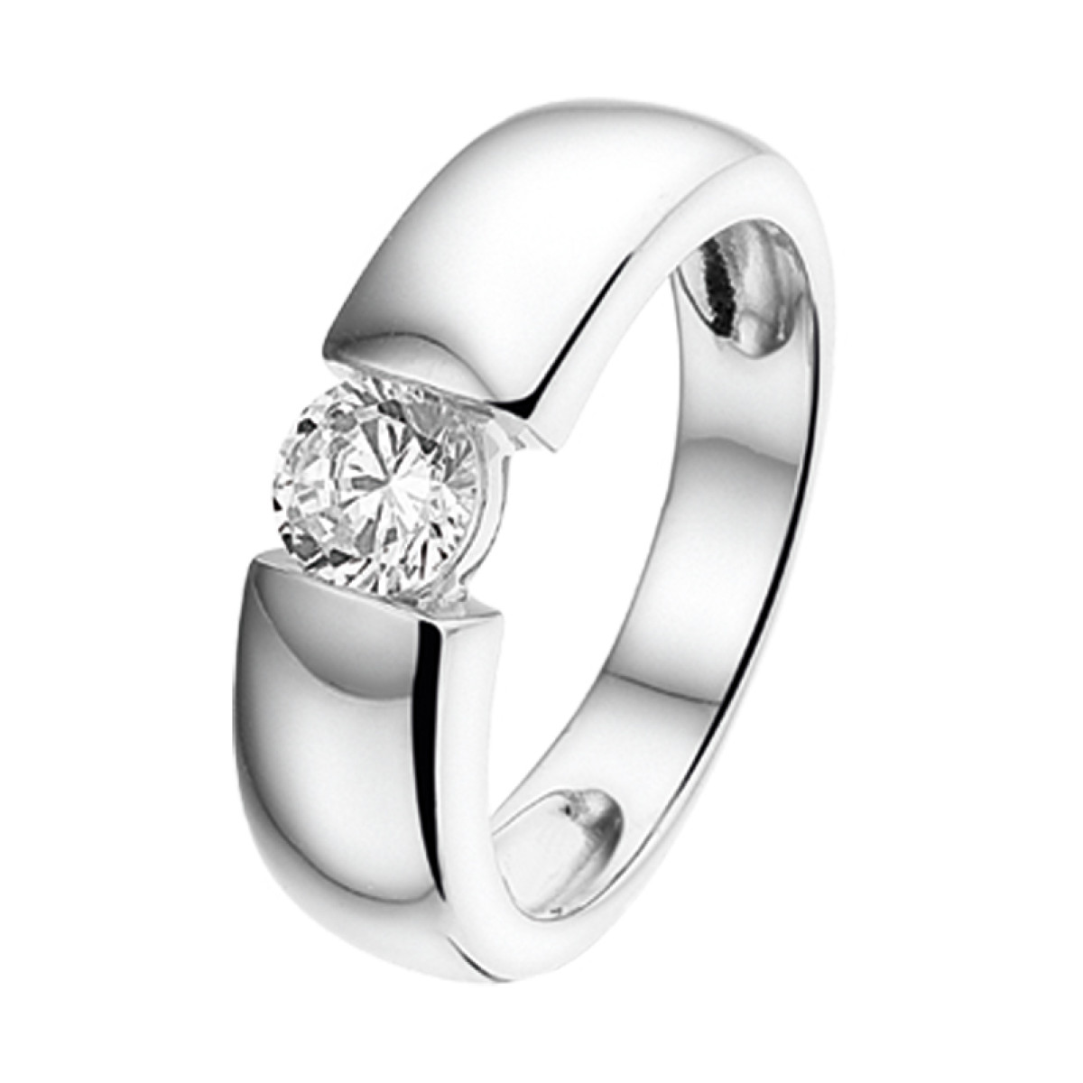 Zilveren dames ring zirkonia