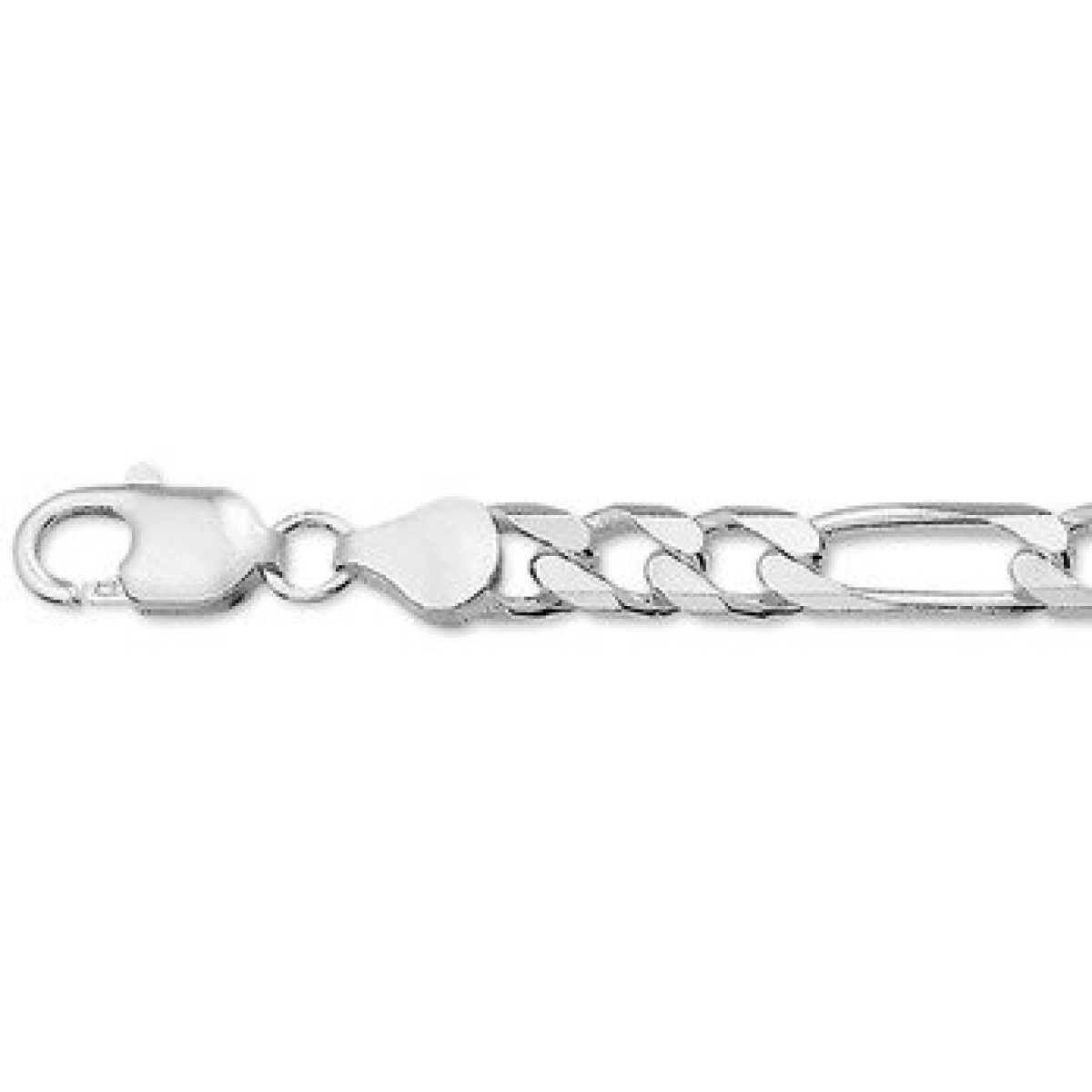 Zilveren figaro kettingen 6.5 mm