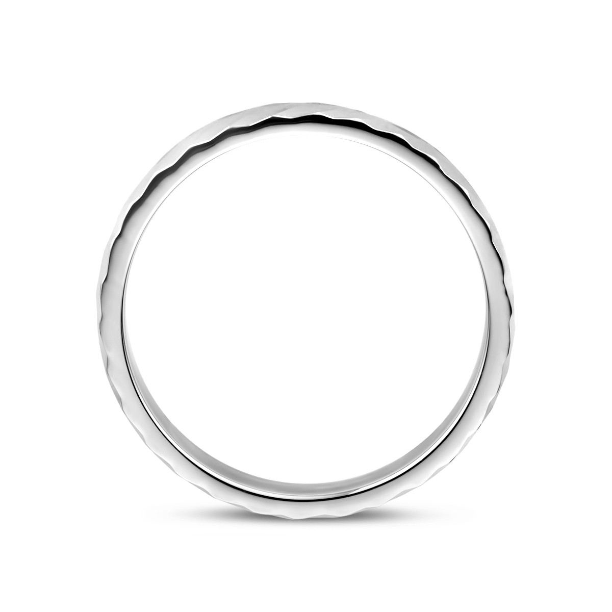 Zilveren gediamanteerde ring gerhodineerd 3.5 mm breed