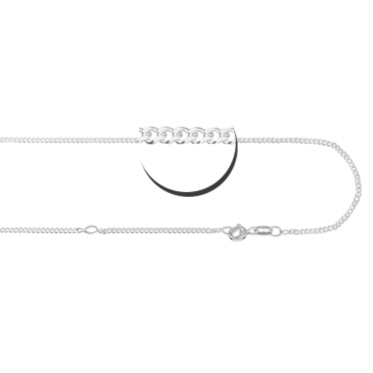 Zilveren gourmet ketting 1.0 mm - Lengte 45-50 cm