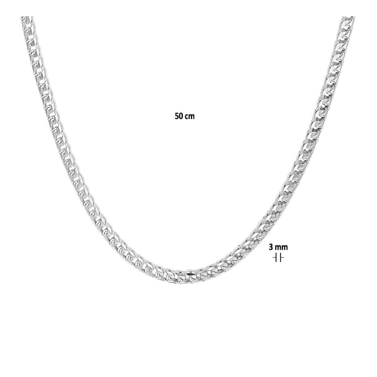 Zilveren gourmet ketting 3.0 mm