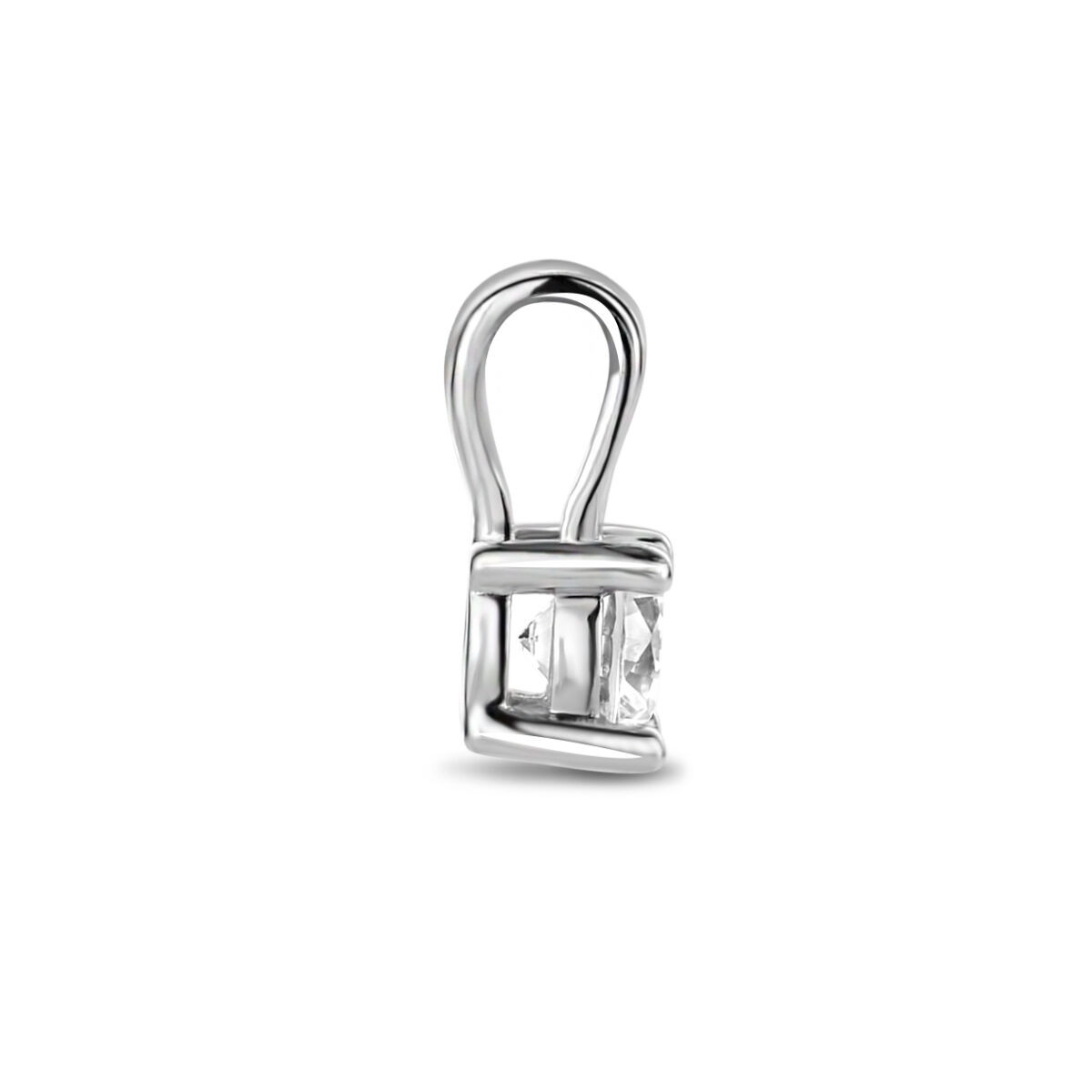 Zilveren hanger met zirkonia 4 mm x 9 mm