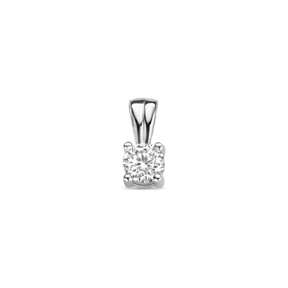 Zilveren hanger met zirkonia 4 mm x 9 mm