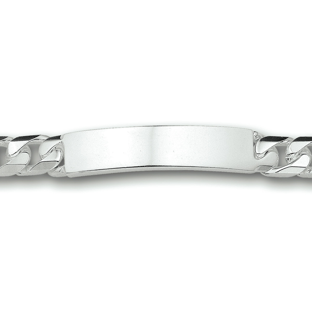 Zilveren herenarmband met gourmetketting 9 mm breed - Lengte 21 cm