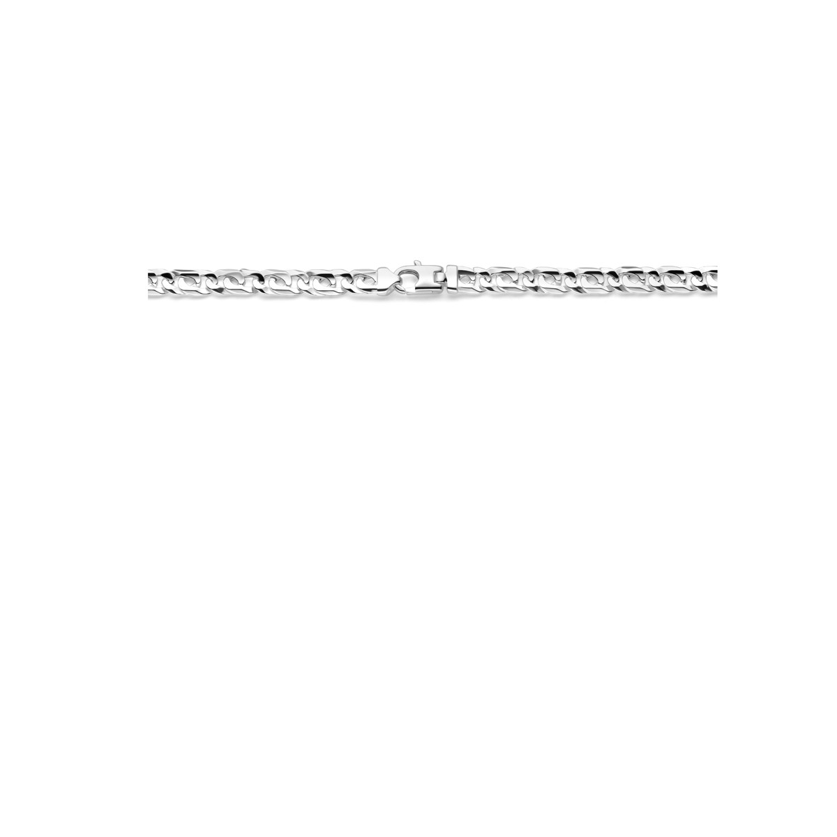 Zilveren herenketting met een breedte van 6.5 mm - Lengte 50 cm