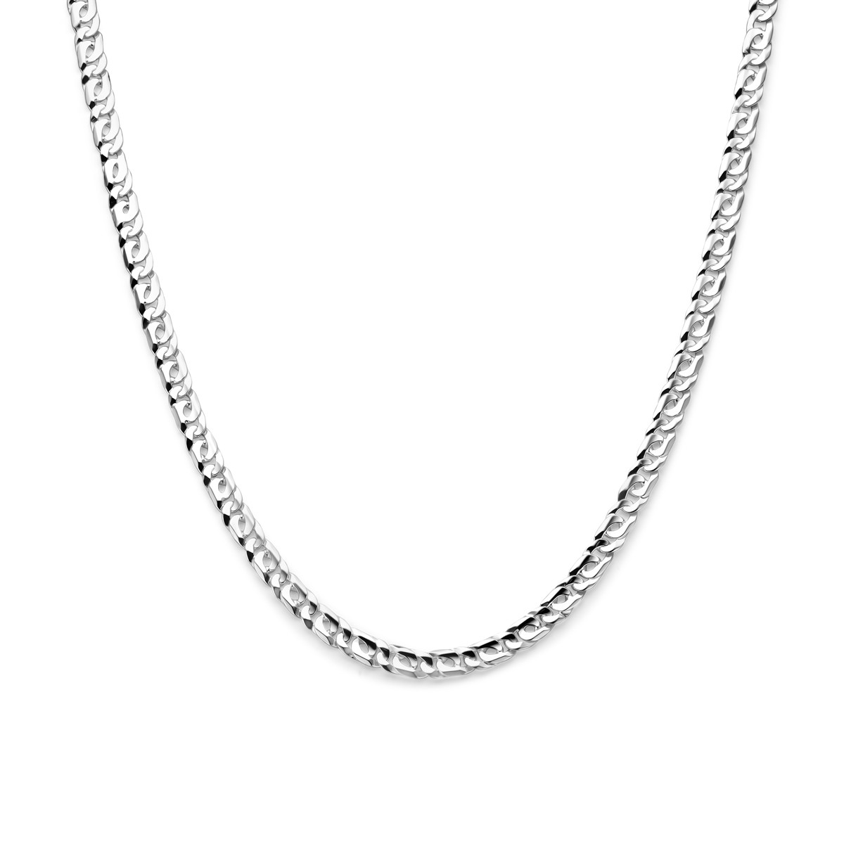 Zilveren herenketting met een breedte van 6.5 mm - Lengte 50 cm