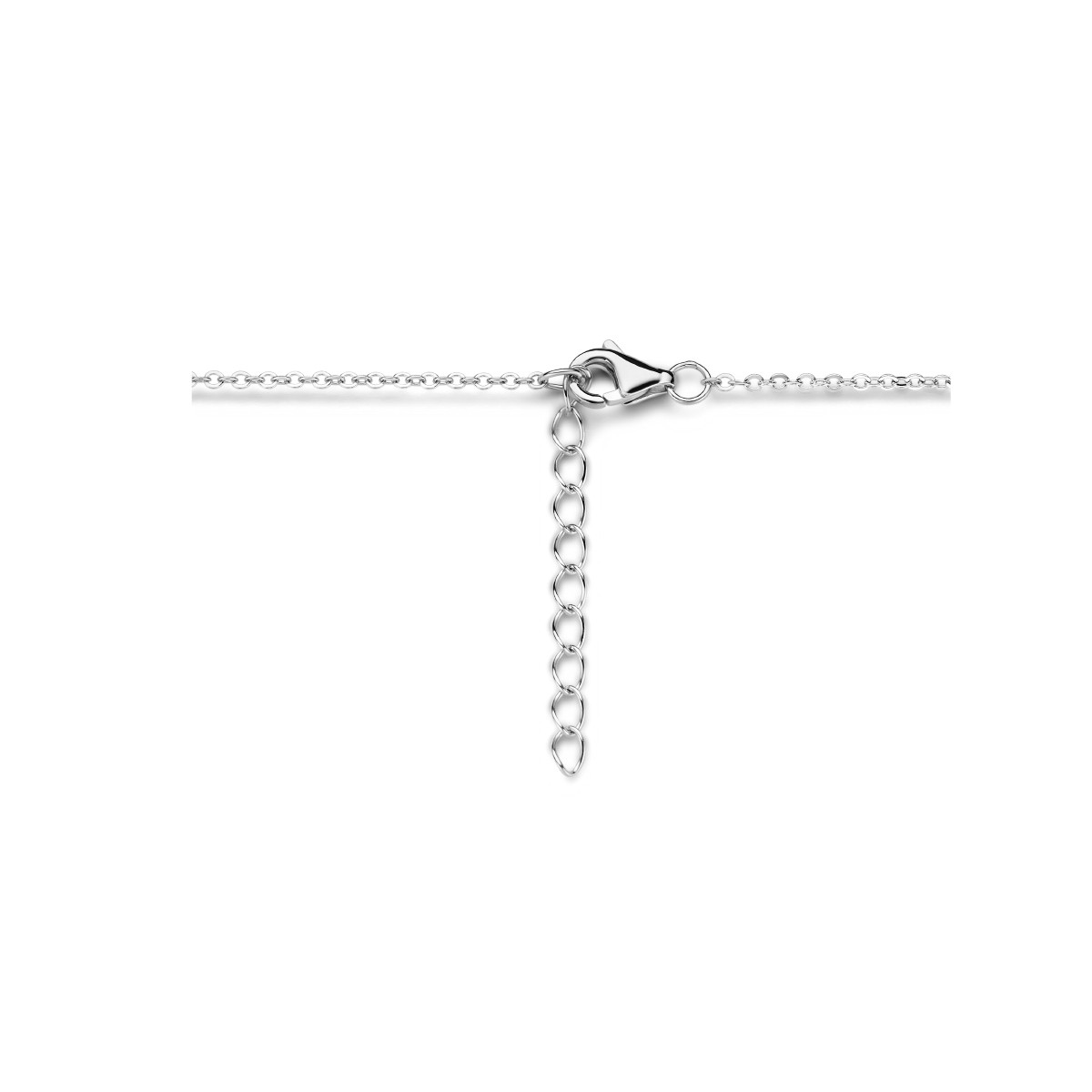 Zilveren ketting met hart en infinity hanger 1.3 mm breed - Lengte 42-45 cm