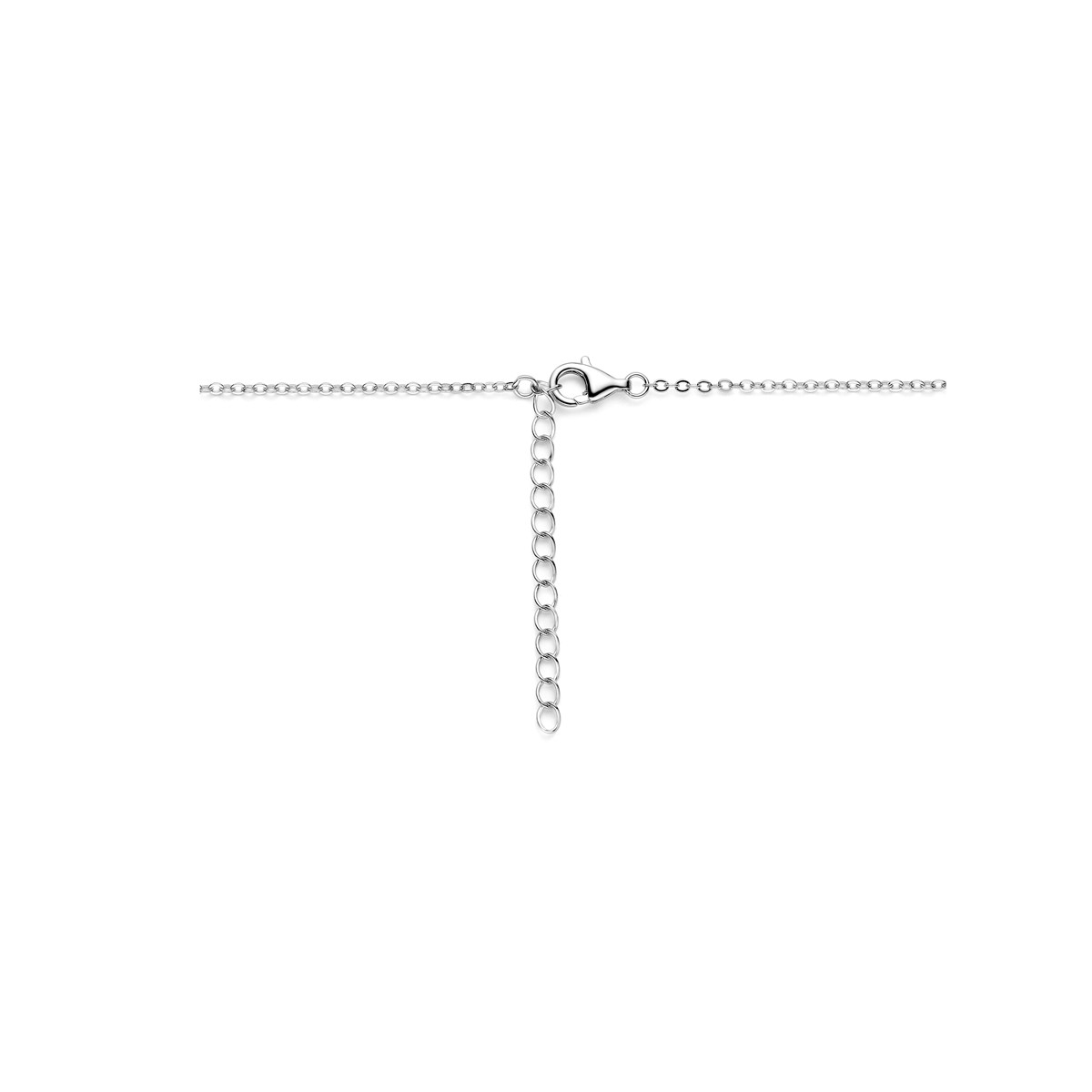 Zilveren ketting met hartjes hanger 11 mm x 12 mm - Lengte 41-45 cm